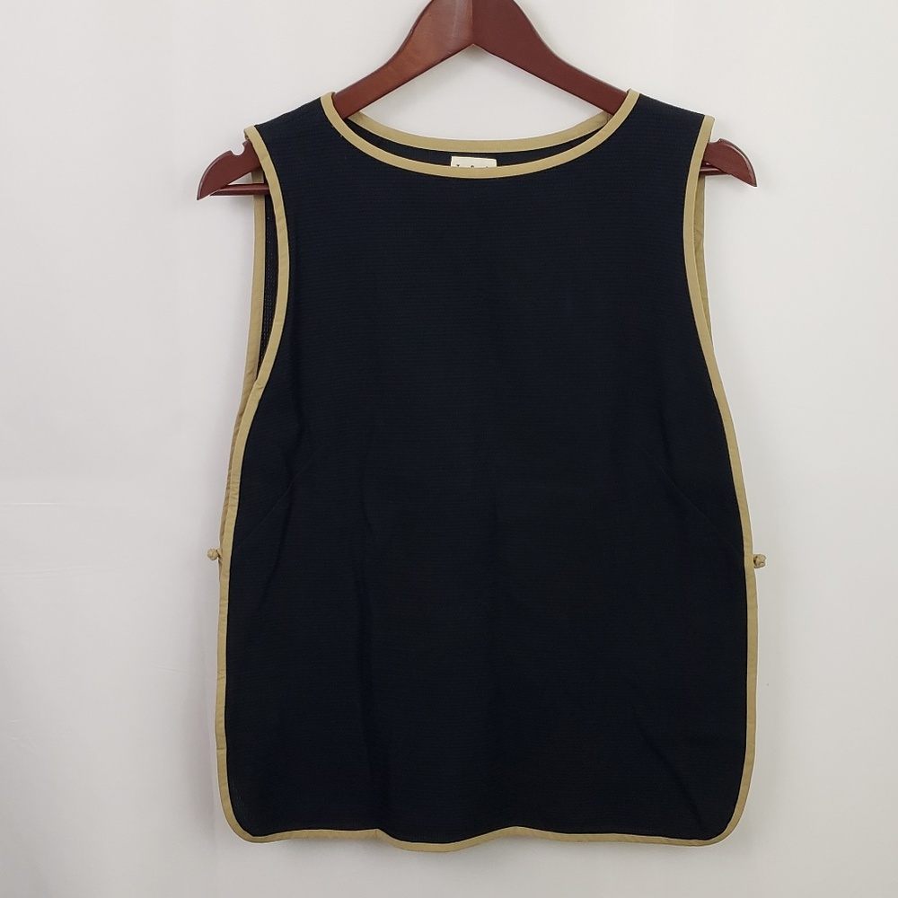 Trademark Smock Top Black Tan Sleeveless M